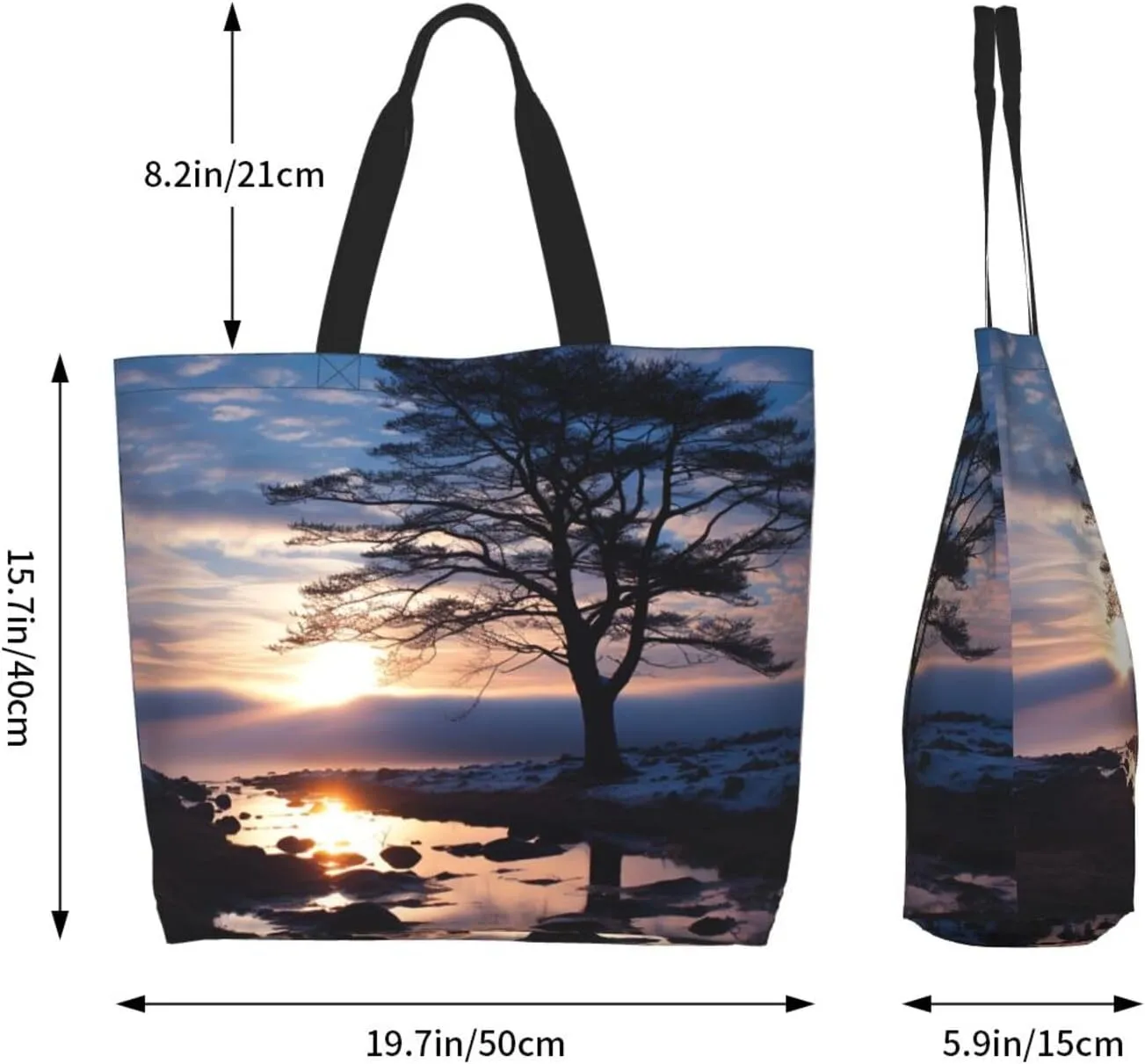 Tote Bag for Women Grocery Bag Reusable Shopping Bag Watermelon beautiful Handbag Foldable Shoulder Bag