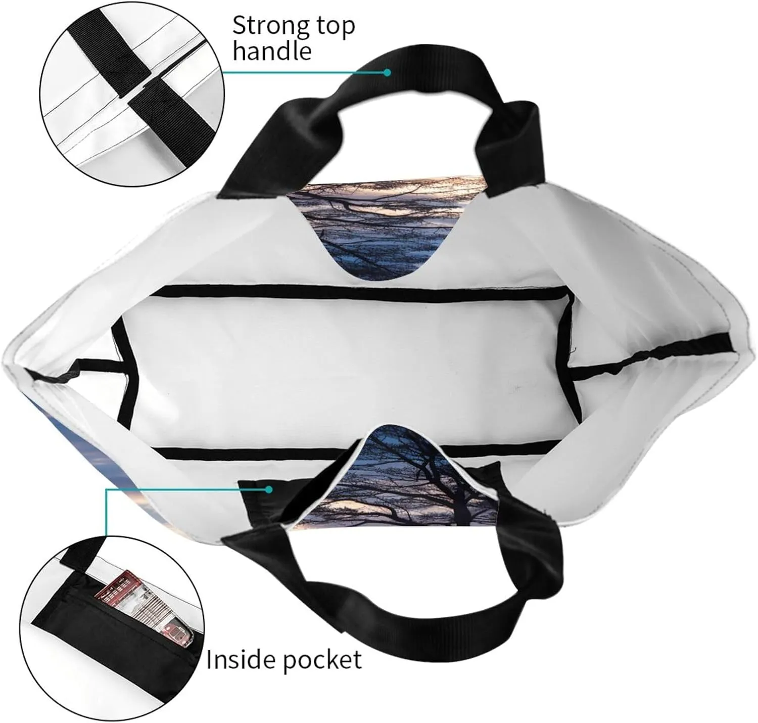 Tote Bag for Women Grocery Bag Reusable Shopping Bag Watermelon beautiful Handbag Foldable Shoulder Bag