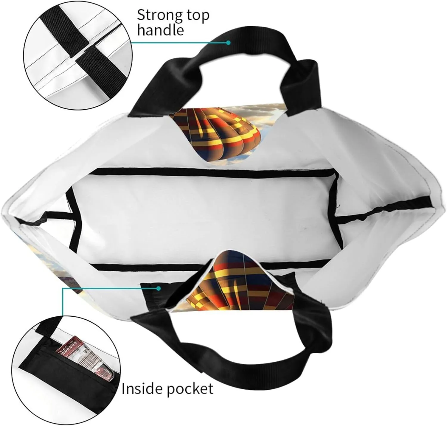 Tote Bag for Women Grocery Bag Reusable Shopping Bag Watermelon beautiful Handbag Foldable Shoulder Bag