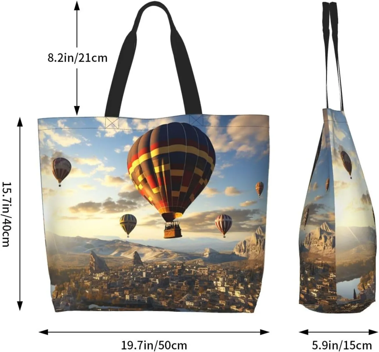 Tote Bag for Women Grocery Bag Reusable Shopping Bag Watermelon beautiful Handbag Foldable Shoulder Bag