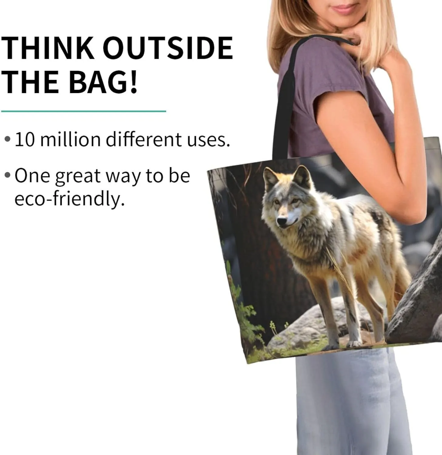 Tote Bag for Women Grocery Bag Reusable Shopping Bag Yellow and flowers Handbag Foldable Shoulder Bag