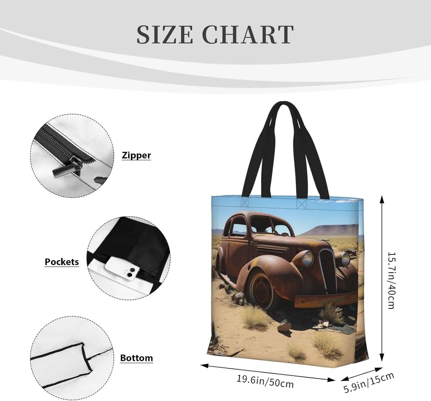 Tote Bag for Women Grocery Bag Reusable Shopping Bag Yellow and flowers Handbag Foldable Shoulder Bag