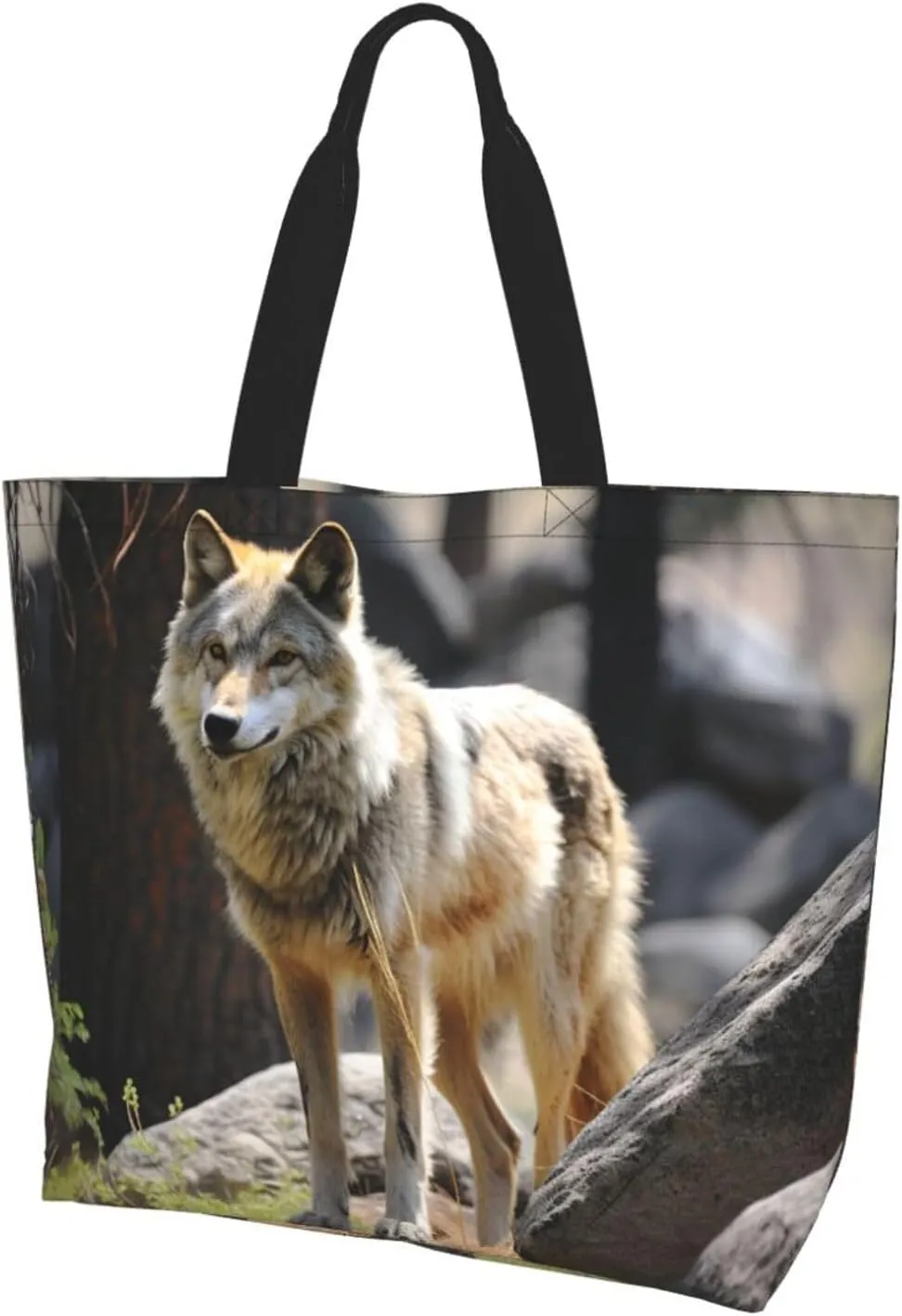 Tote Bag for Women Grocery Bag Reusable Shopping Bag Yellow and flowers Handbag Foldable Shoulder Bag