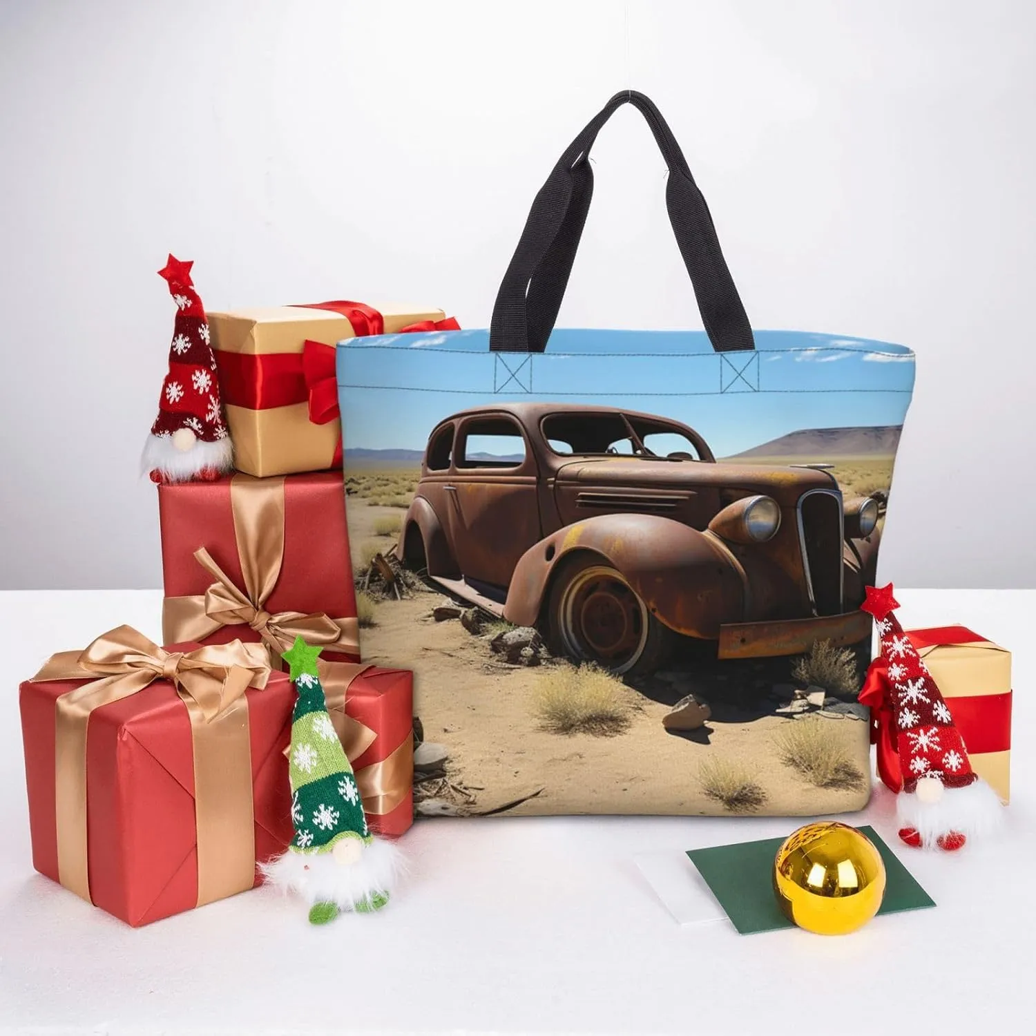 Tote Bag for Women Grocery Bag Reusable Shopping Bag Yellow and flowers Handbag Foldable Shoulder Bag