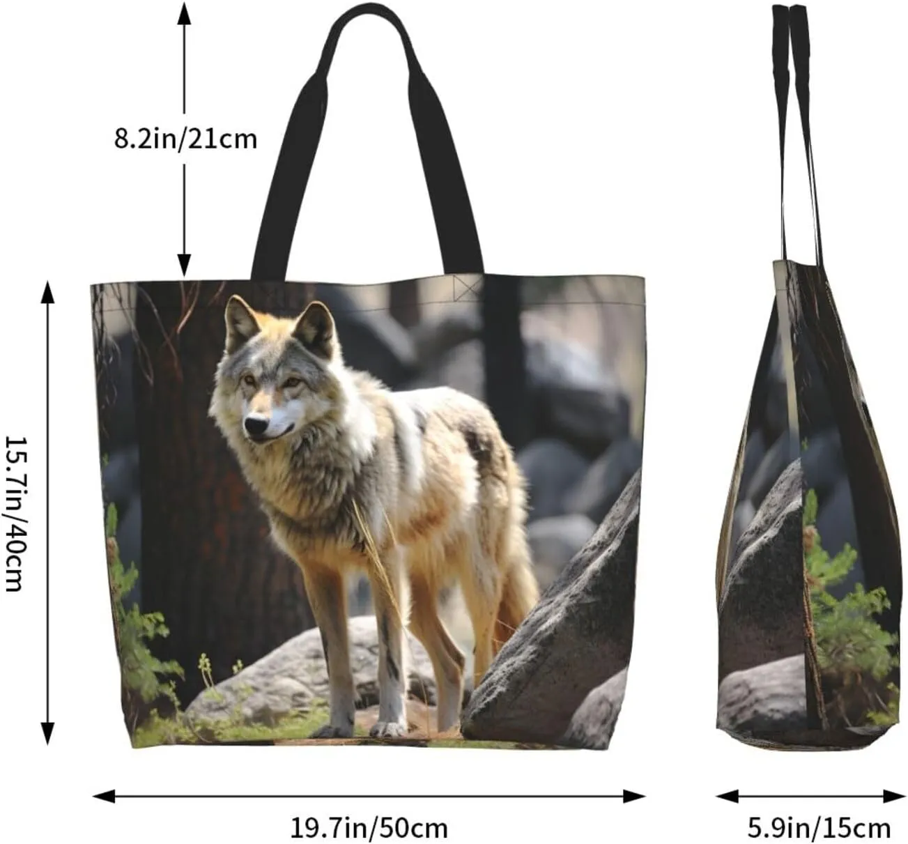 Tote Bag for Women Grocery Bag Reusable Shopping Bag Yellow and flowers Handbag Foldable Shoulder Bag