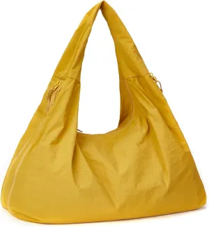 Tote Bag for Women, Lightweight Foldable Nylon Slouchy Tote, Large Capacity Womens Hobo Bag for Travel, Gym, Daily Use