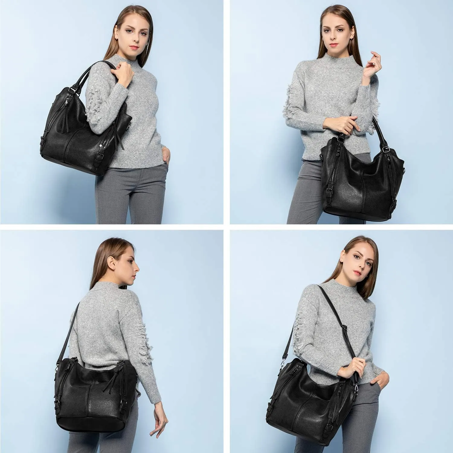 Tote Bag for Women PU Leather Shoulder Bags Fashion Hobo Bags Large Purse and Handbags with Adjustable Shoulder Strap
