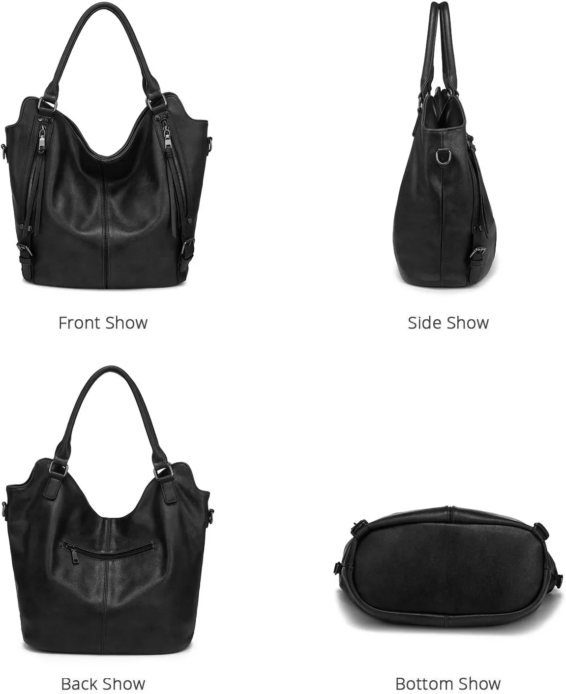Tote Bag for Women PU Leather Shoulder Bags Fashion Hobo Bags Large Purse and Handbags with Adjustable Shoulder Strap