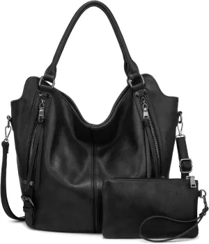 Tote Bag for Women PU Leather Shoulder Bags Fashion Hobo Bags Large Purse and Handbags with Adjustable Shoulder Strap