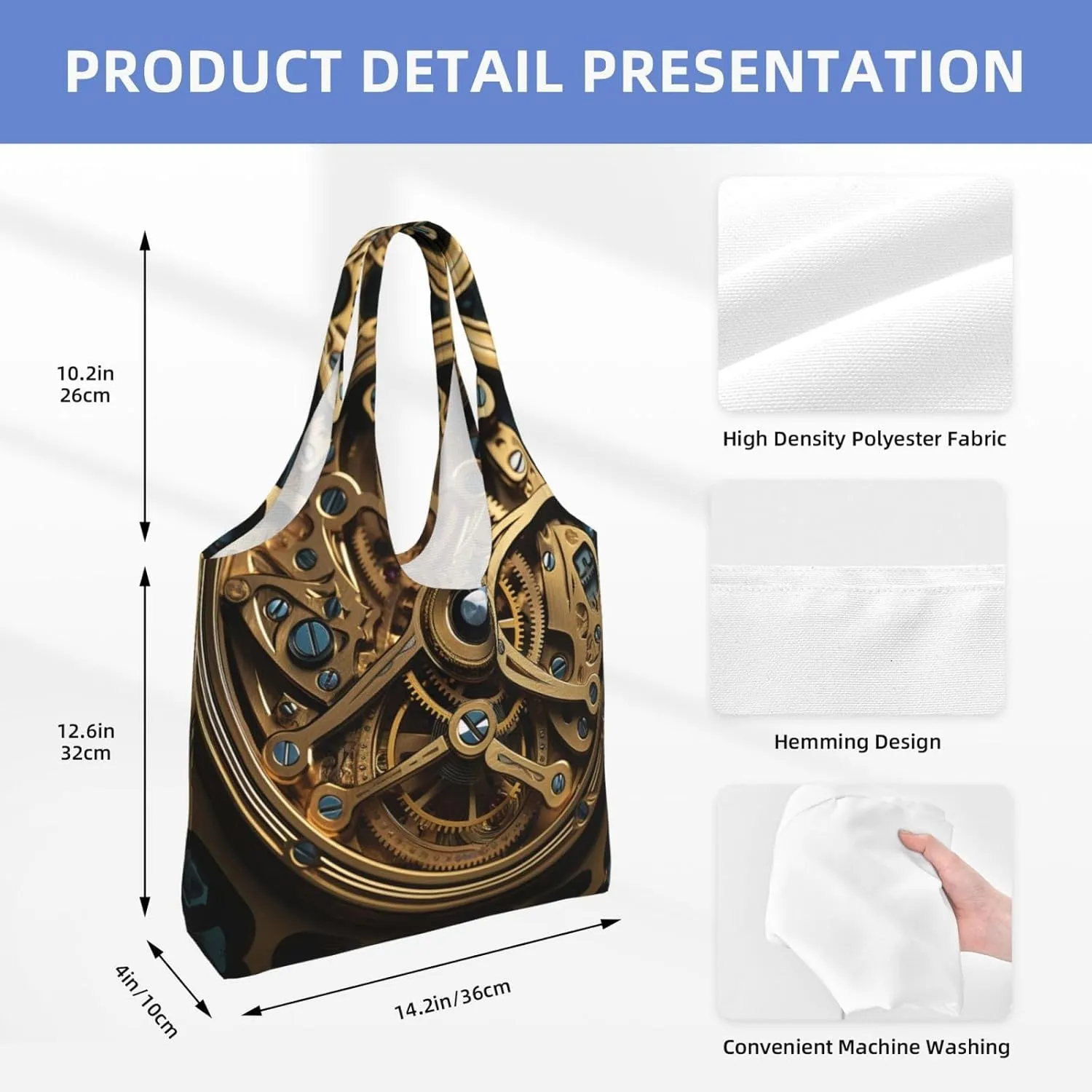 Tote Bag for Women Reusable Grocery Bag Canvas Shopping Bag Country lifestyle Handbag Foldable Shoulder Bag