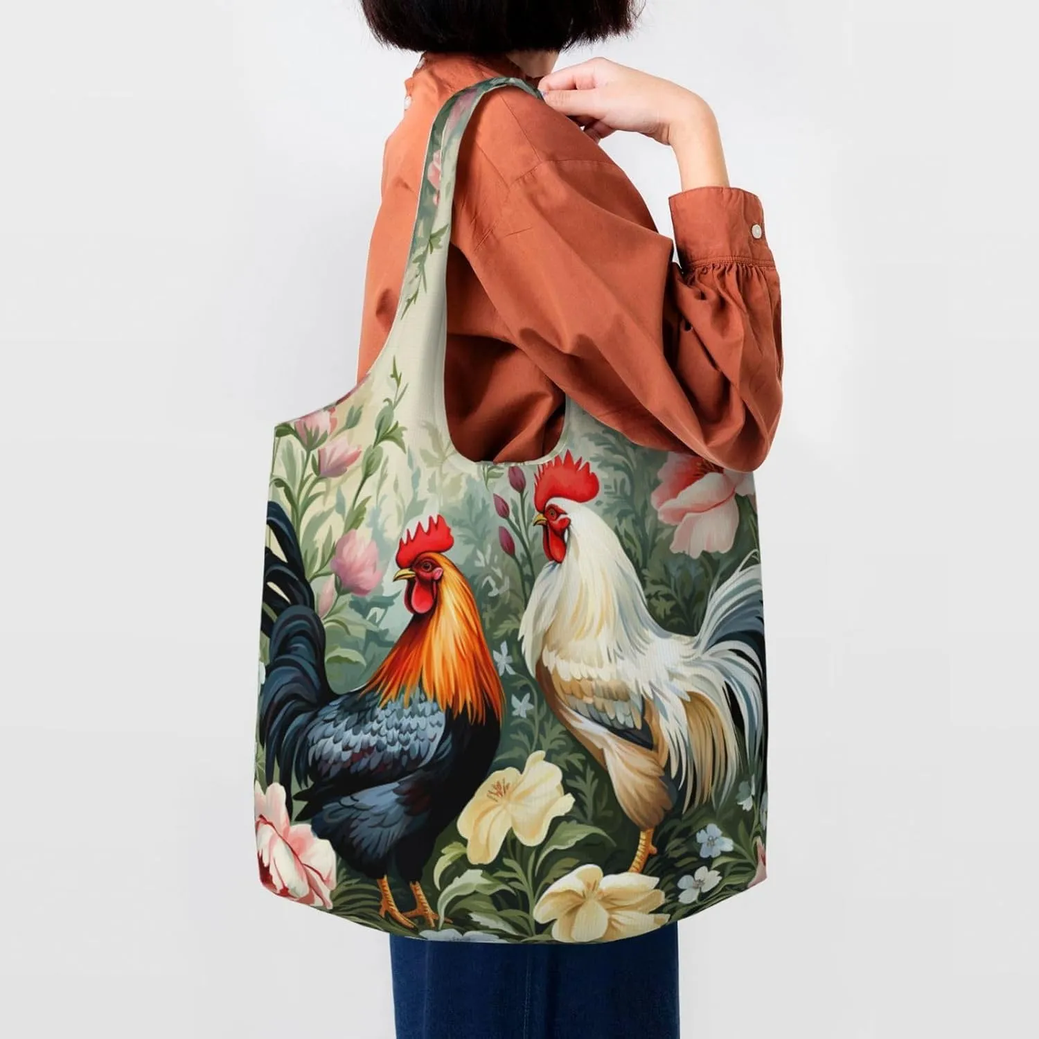 Tote Bag for Women Reusable Grocery Bag Canvas Shopping Bag Starry sky butterfly Handbag Foldable Shoulder Bag
