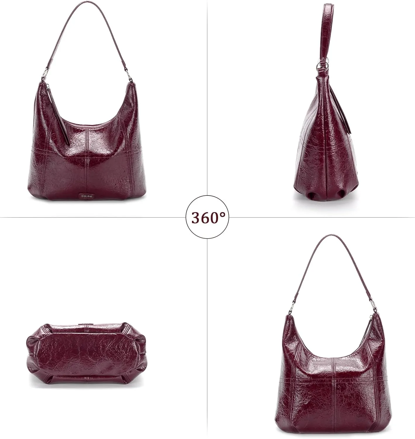 Tote Bag for Women Work Large Vegan Leather Slouchy Hobo Bags With Zipper Ladies Travel Weekender Bag