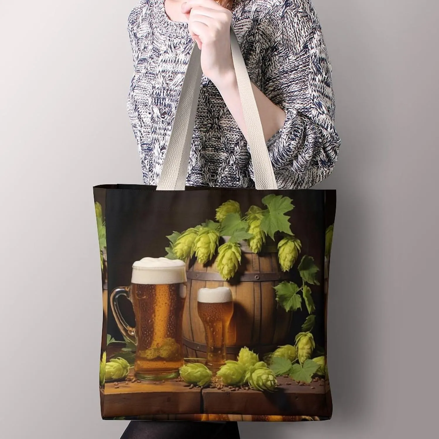 Tote Bag Laptop Handbag Bird Parrot Painting Grocery Bag Canvas Shoulder Bag Crossbody Bag for Travel