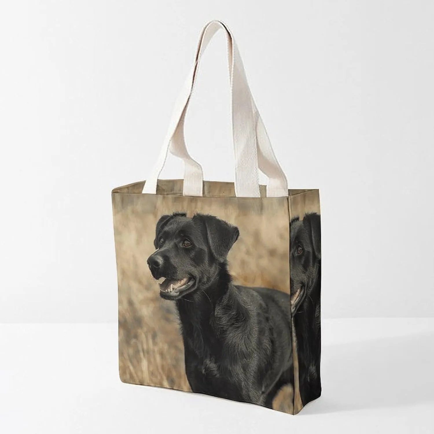 Tote Bag Laptop Handbag Standing in The Field Grocery Bag Canvas Shoulder Bag Crossbody Bag for Travel