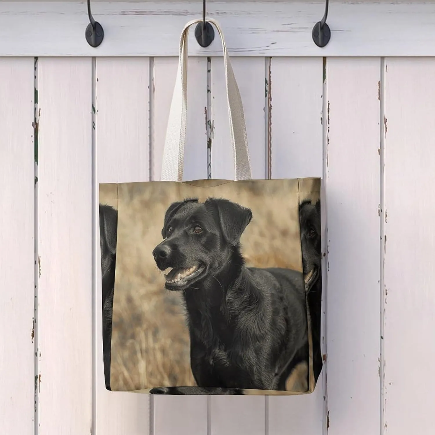 Tote Bag Laptop Handbag Standing in The Field Grocery Bag Canvas Shoulder Bag Crossbody Bag for Travel