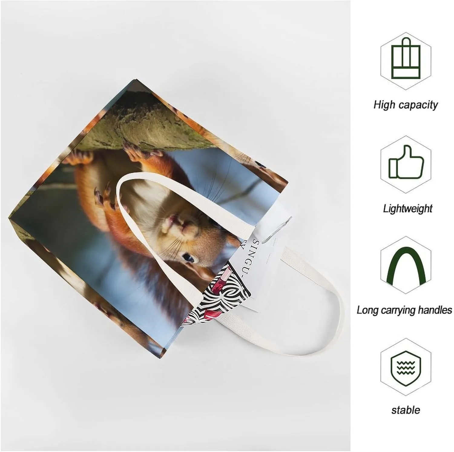 Tote Bag Laptop Handbag The Silent Monkey Grocery Bag Canvas Shoulder Bag Crossbody Bag for Travel
