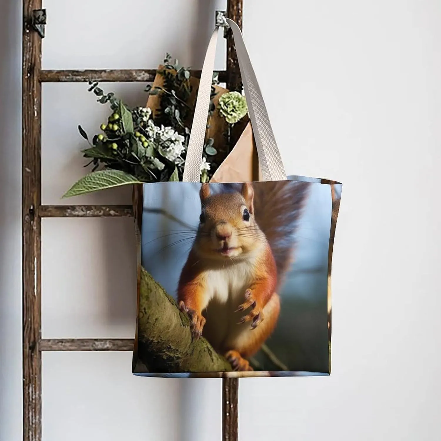 Tote Bag Laptop Handbag The Silent Monkey Grocery Bag Canvas Shoulder Bag Crossbody Bag for Travel