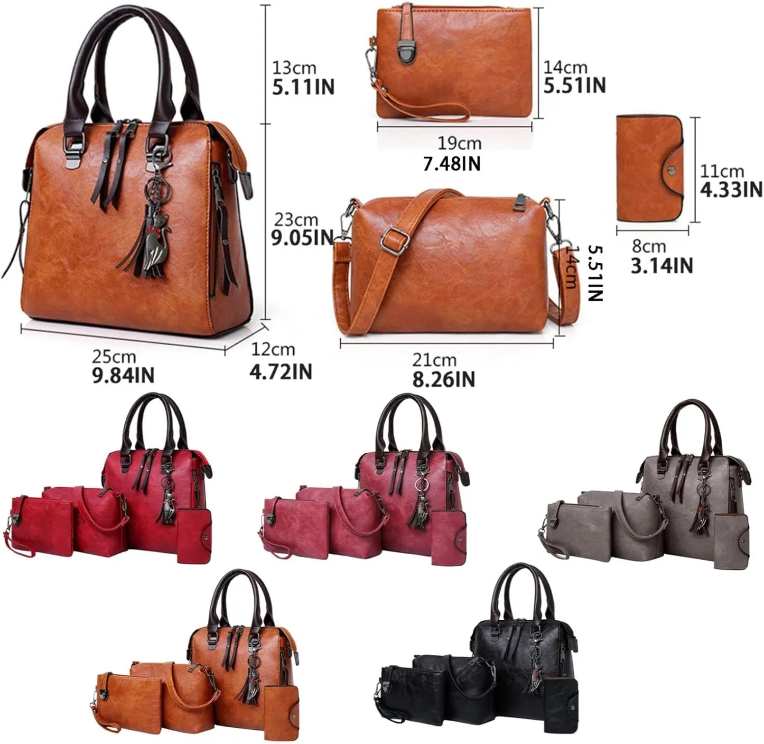 Tote Bag Set For Women Fashion Handbags Wallet Tote Bag Shoulder Bag Top Handle Satchel Designer Handbags for Women