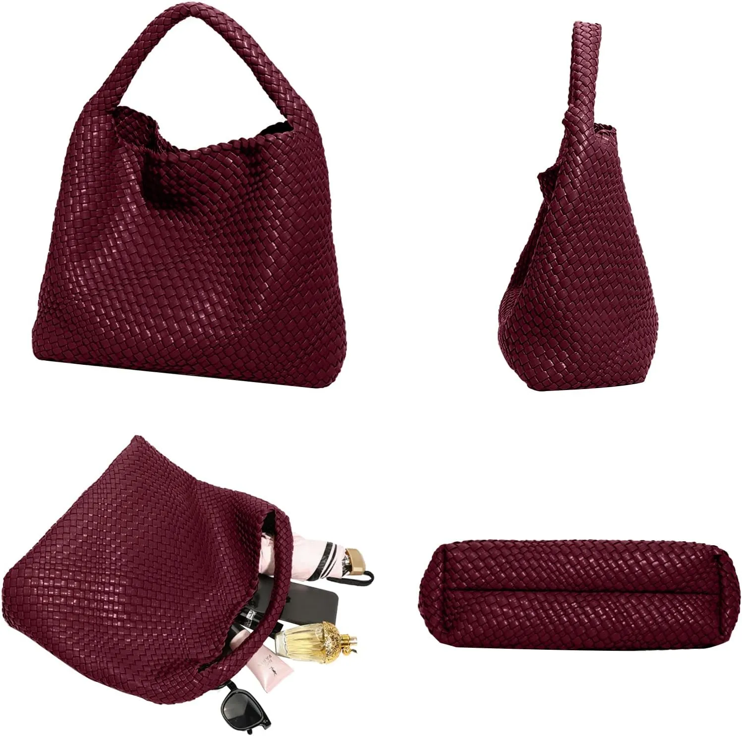 Tote Bag Shoulder Handbags for Women Hand bag Large Capacity Travel Woven Lightweight Purse Hobo Slouchy Bags