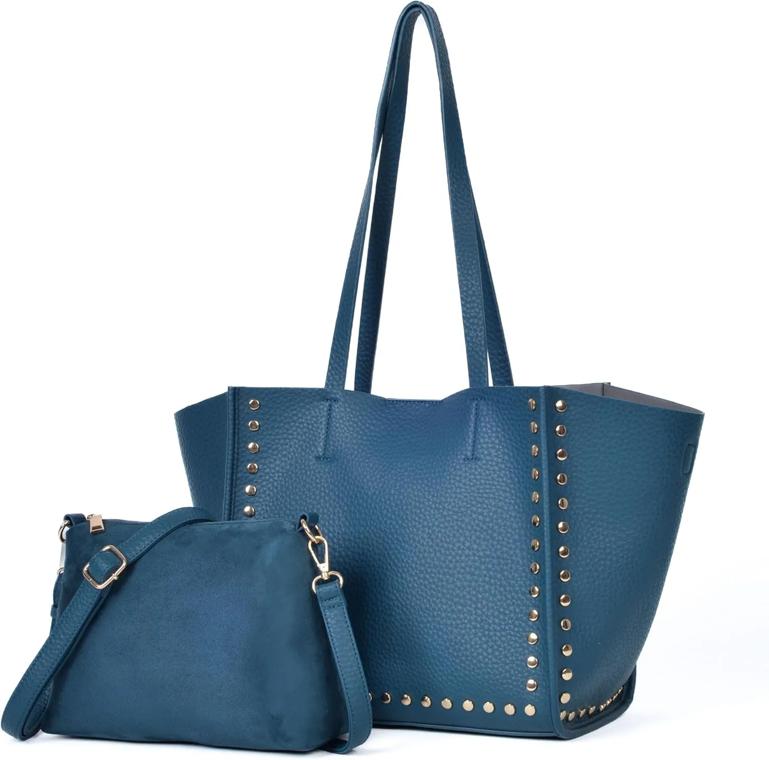 Tote Bag Vegan Leather Purses and Handbags for Women Top Handle Satchel Purse Ladies Shoulder Bags Set 2pcs
