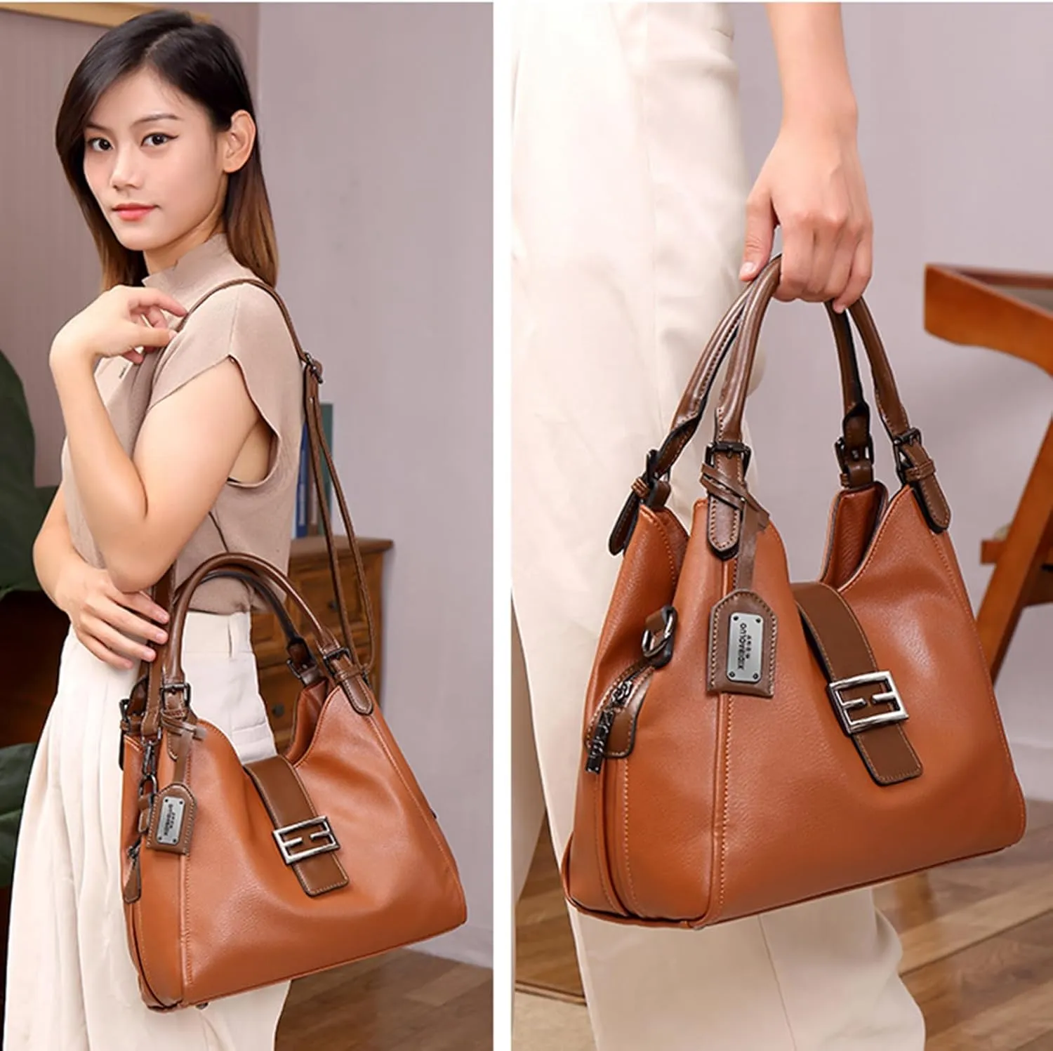 Tote Purses and Handbags for Women Vegan Hobo Bag Satchel Shoulder Bags Work Crossbody Bag for Nurse Teacher