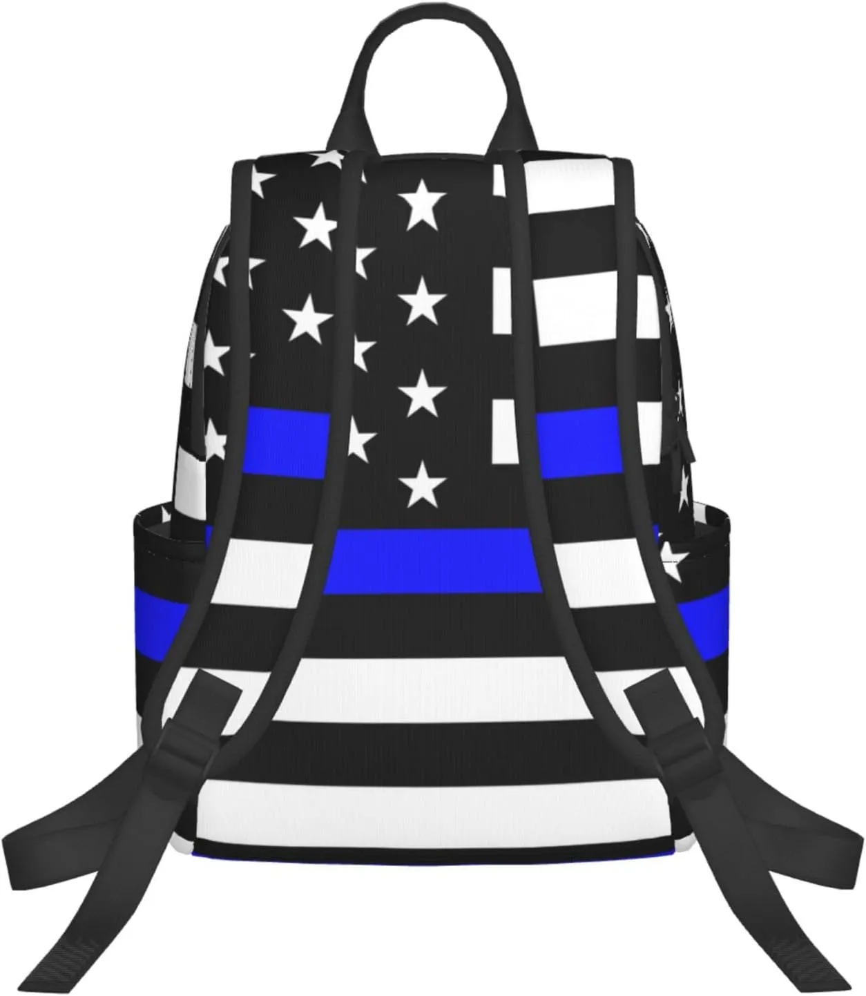 Travel Laptop Backpack Business American Thin Blue Line police Flag College Computer Bag Gift for Men & Women