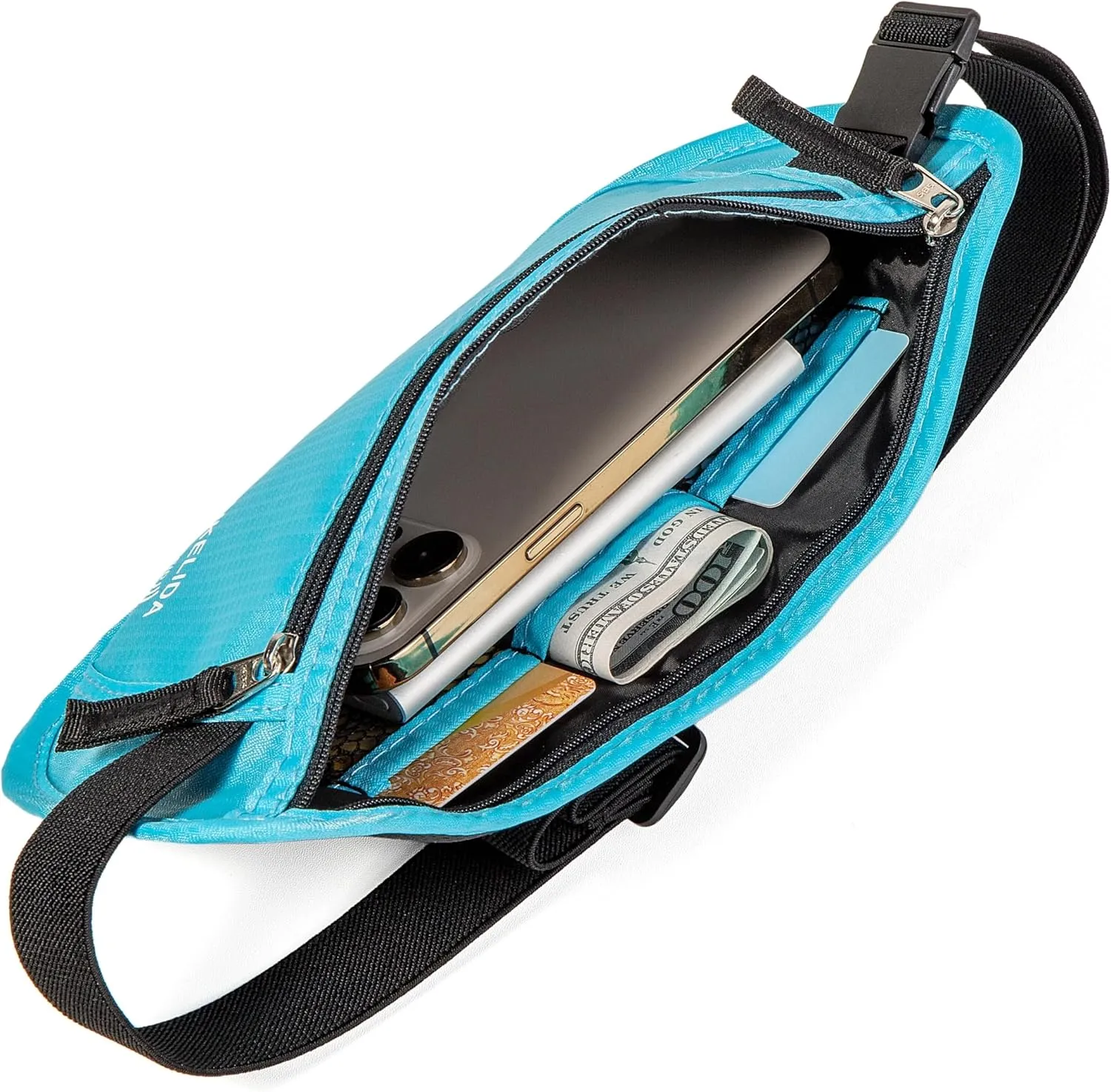 Travel Money Belt - Slim Passport Holder Travel Wallet with RFID Blocking Travel Pouch Undercover Fanny Pack for Women Men