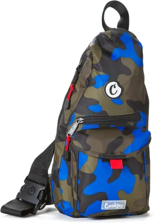 Travel Smell Proof Sling Bag - Unisex Crossbody Bag for Men & Women, Lightweight Shoulder Bag for Hiking & Travel - Navy Camo
