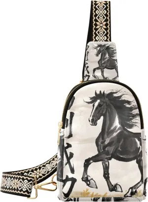 trendy Chinese Character Cultural Quote Success sling bag crossbody lightweight sling purse for women for day pack