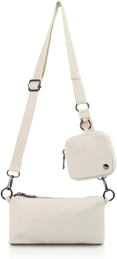 Trendy Crossbody Bags for Women Lightweight Nylon Shoulder Bag waterproof Waist Packs small purse for Travel sports