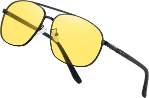 Trendy Polarized Aviator Sunglasses for Men Classic Sunglasses, UV400 Protection Mirror Lens, Fashion Vintage