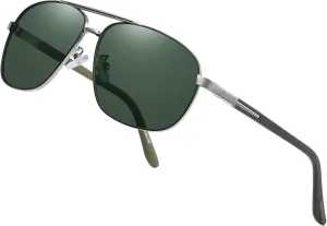 Trendy Polarized Aviator Sunglasses for Men Classic Sunglasses, UV400 Protection Mirror Lens, Fashion Vintage