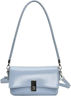 Trendy Solid Color Simple Underarm Bag for Women Casual Buckle Shoulder Bag PU Leather Outdoor Satchel Bags 2025
