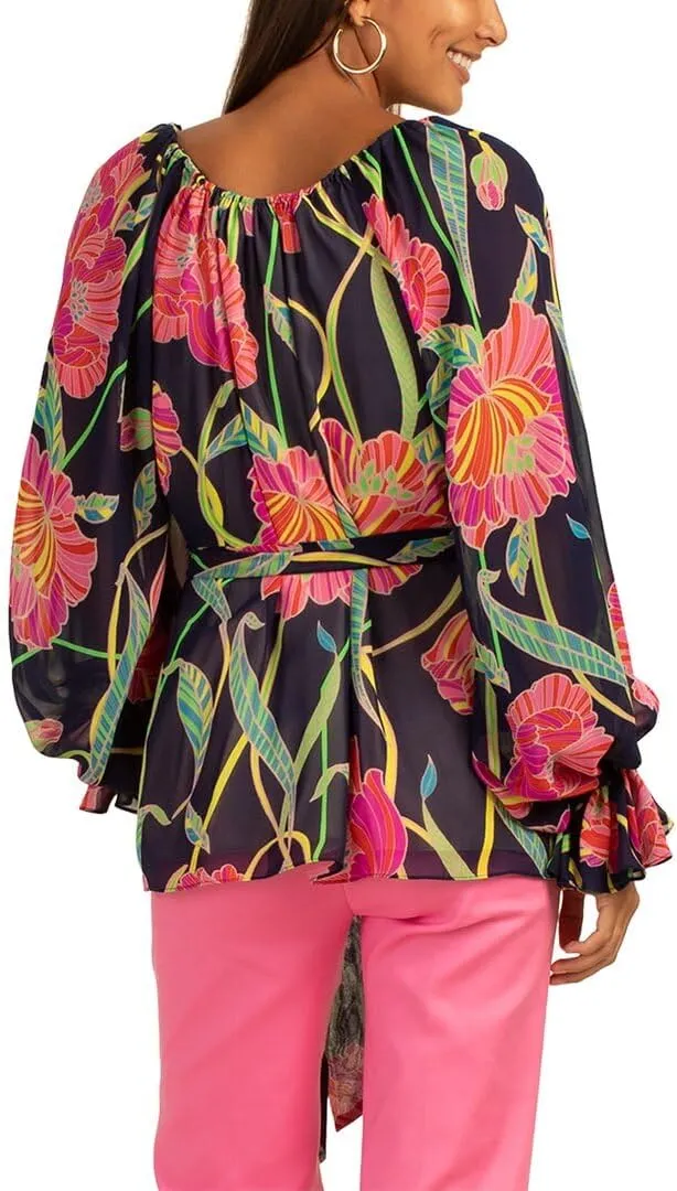 Trina Turk Women's Floral Belted Tunic