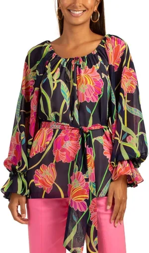 Trina Turk Women's Floral Belted Tunic