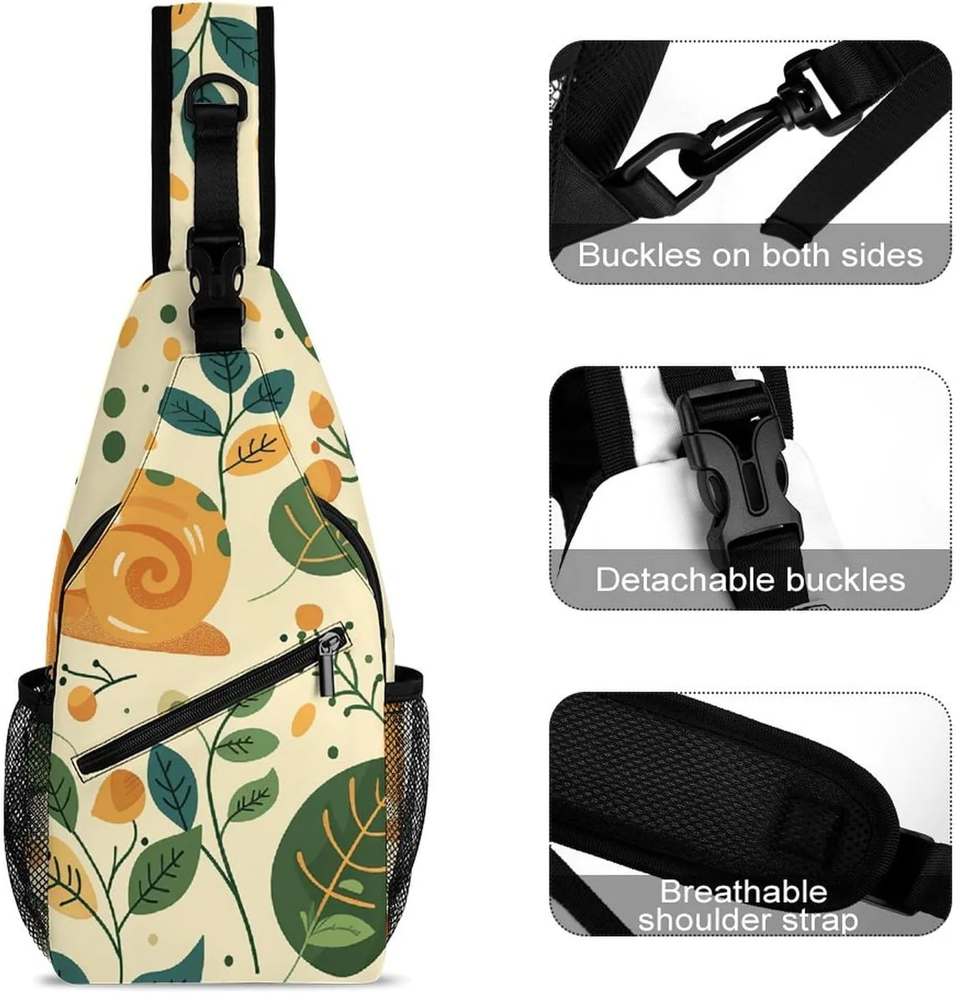 Truck Creative Pattern Sling Bag Crossbody Bags Cross Body Bag Fanny Packs Chest Bags Sling Purses for Travel
