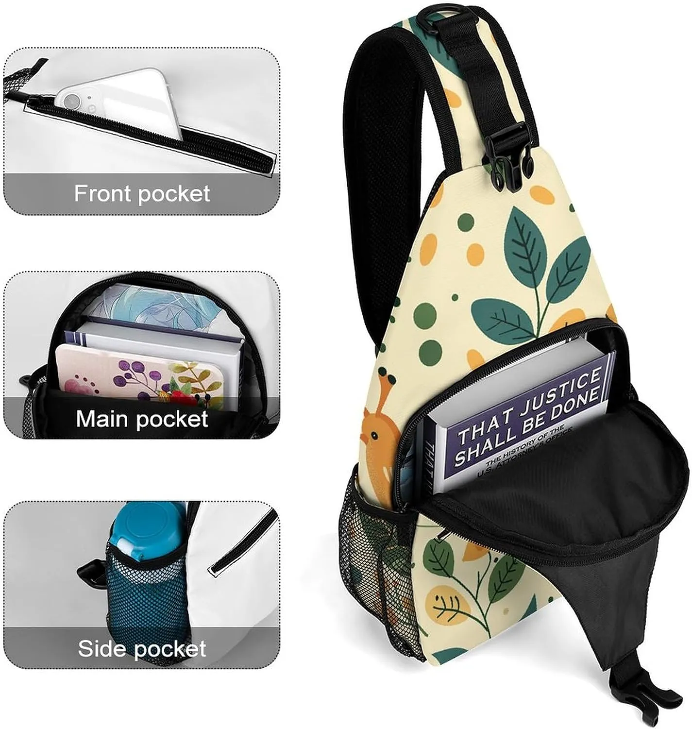 Truck Creative Pattern Sling Bag Crossbody Bags Cross Body Bag Fanny Packs Chest Bags Sling Purses for Travel