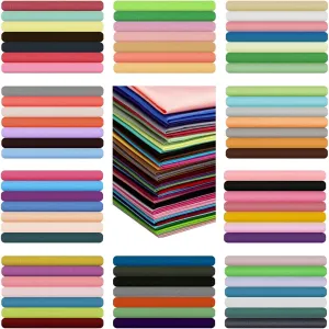 Tudomro 70 Pcs 10 x 10 Inch Cotton Fabric Squares Multicolor Quilting Fabric Bundles Precut Printed Patchwork Materials for Holiday DIY Crafts Cloths Handmade(Simple Style)
