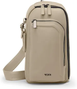 TUMI - Harrison Gregory Sling - Lightweight Leather Crossbody with Multiple Compartments - Casual Side Bags - Limestone