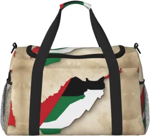 United Arab Emirates Map 02 print Travel Duffle Bag Gym Bag for Women,Puffer Tote Bag,Weekender Overnight Bag Organizer