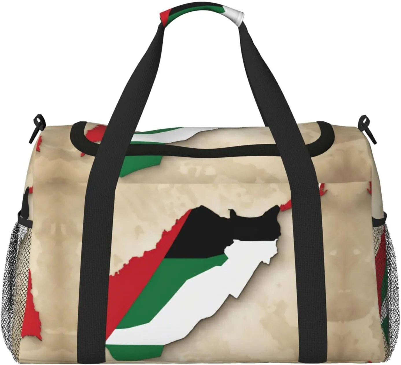 United Arab Emirates Map 02 print Travel Duffle Bag Gym Bag for Women,Puffer Tote Bag,Weekender Overnight Bag Organizer