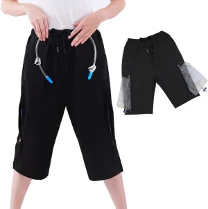 Urine Bag Holder Pants with Zippered Pockets,Incontinence Catheter Pants,Urine Bag Holder Trousers for Nephropathy Nephrostomy,Cystostomy,Eelderly