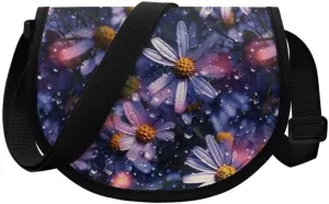 Uskorhein Boho Mushroom Hedgehog Flower Horse Shark Crossbody Bags Cell Phone Purse Sling Bag Leather Crossbody Sling Purse