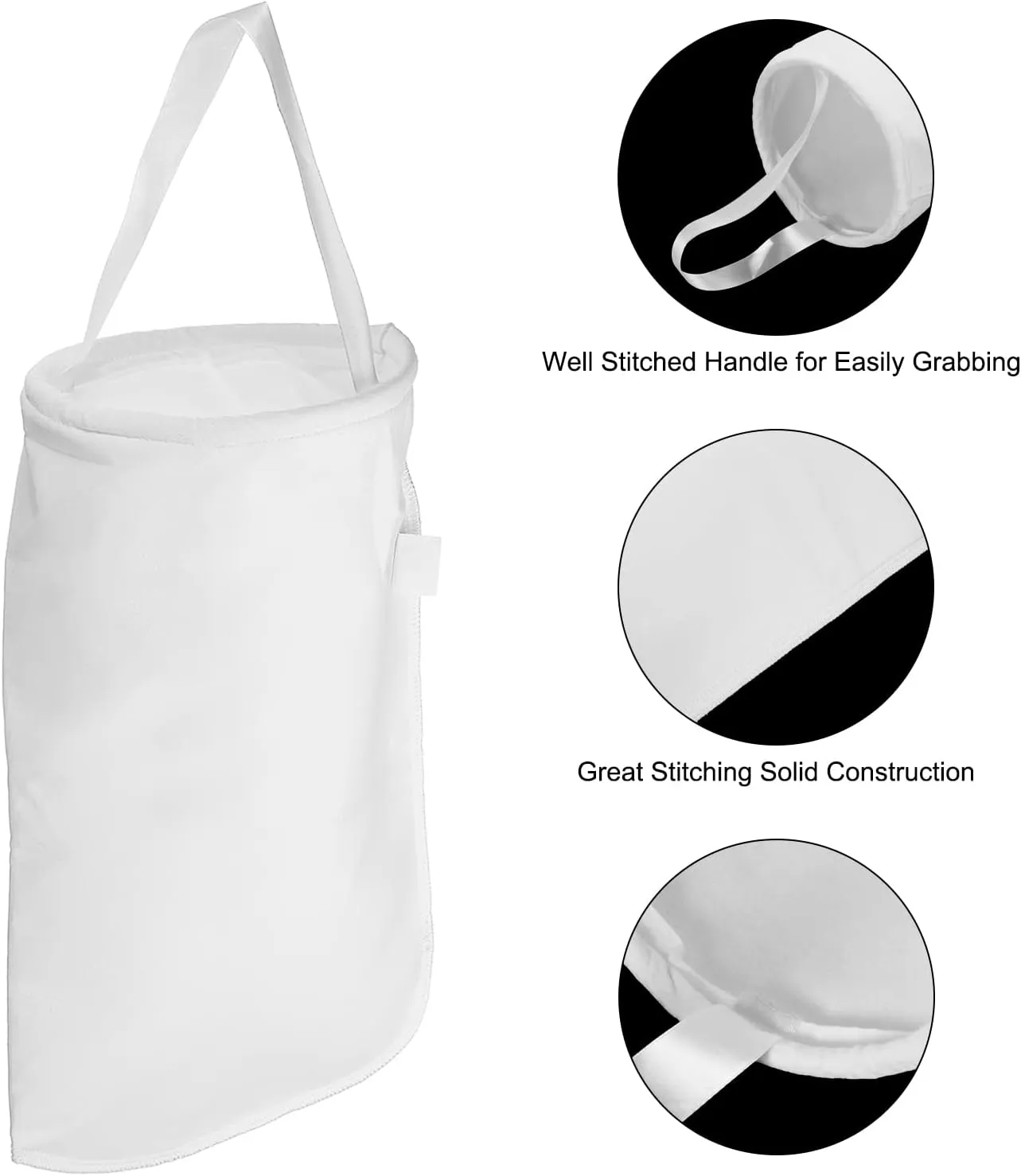 uxcell 0.5 Micron Paint Filter Bag PE Strainer for Filtering Paint, Gasoline, Fuel, Home Brewing (7.09"x7.09"x16.93")