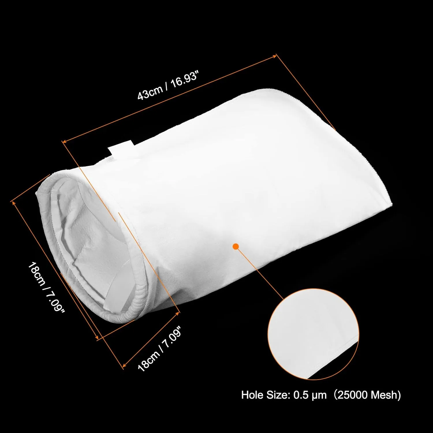 uxcell 0.5 Micron Paint Filter Bag PE Strainer for Filtering Paint, Gasoline, Fuel, Home Brewing (7.09"x7.09"x16.93")