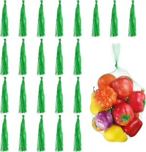 uxcell 150pcs Egg Hatching Bags, 28 Inch Mesh Nylon Netting Reusable Produce Mesh Bags Strong Stretchable Plastic Seafood Boil Bags for Fruits Vegetables Storage, Green