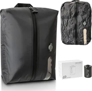 Vacuum Bags for Travel with Pump, Reusable Space Saver Bag, IP67 Waterproof Vacuum Packing Cubes for Travel Suitcases and Backpack (1PC   PUMP)