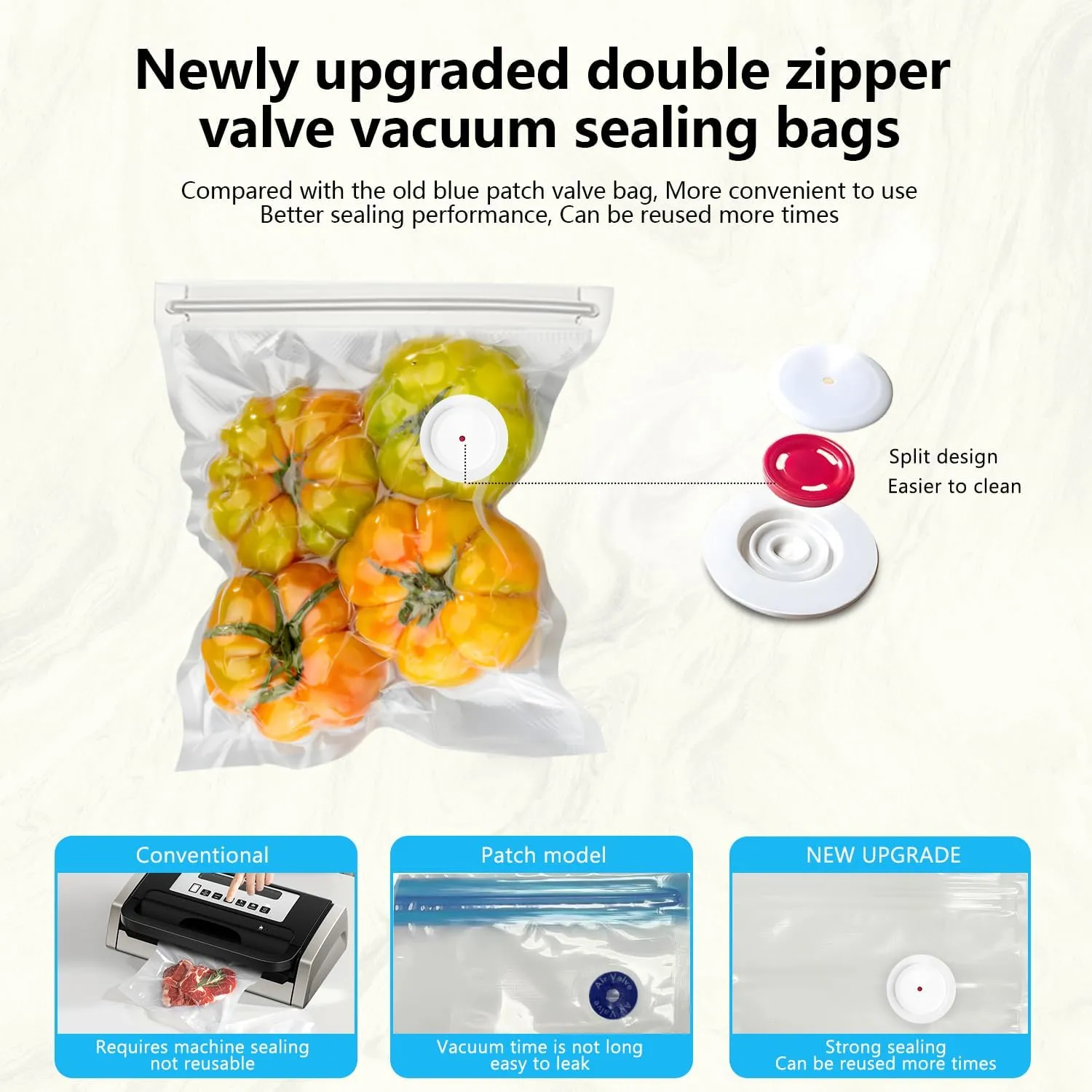 Vacuum Sealer, vacuum sealer for food, handheld vacuum sealer(Vacuum Sealers  30 reusable vacuum seal bags)
