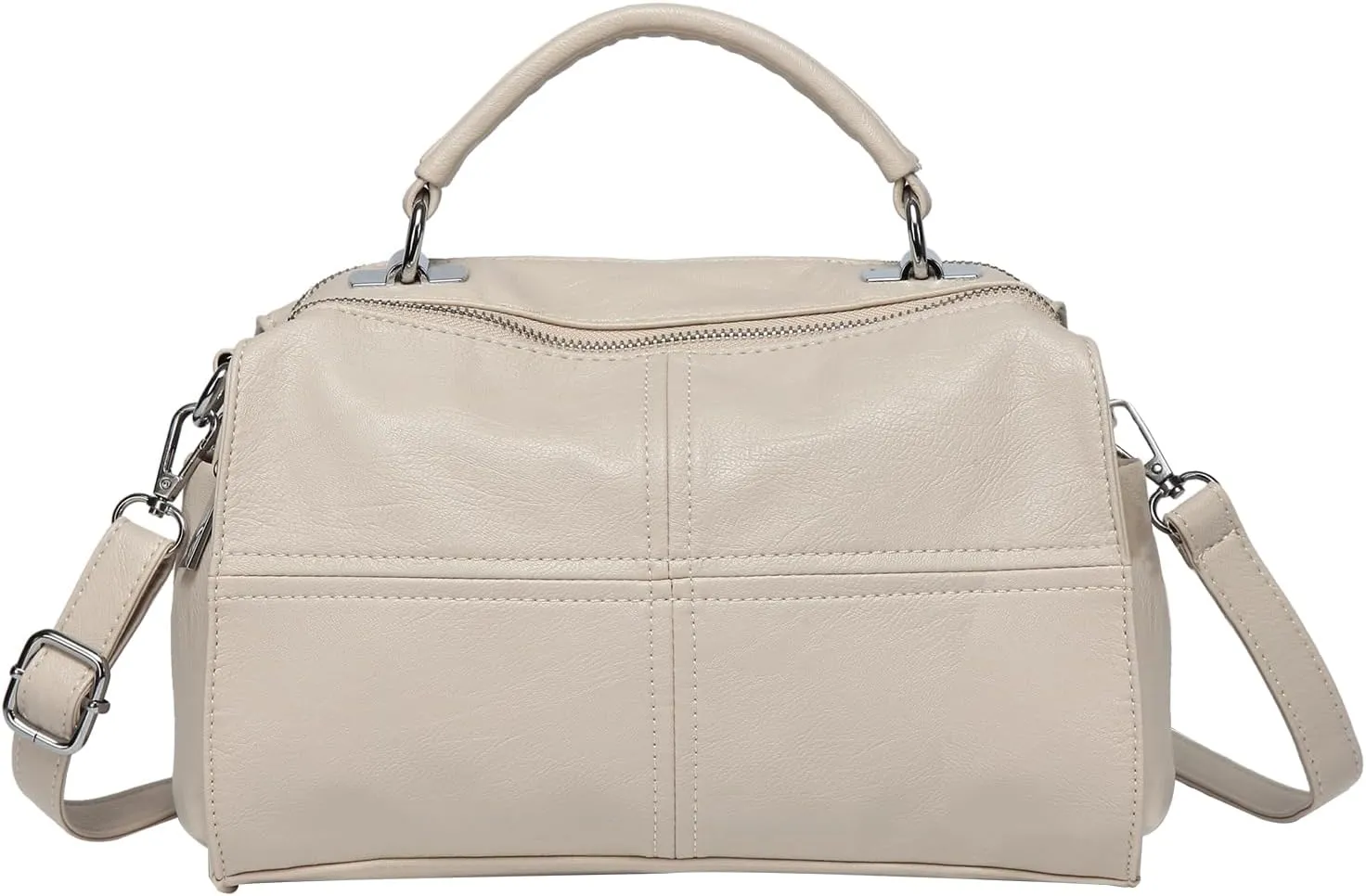 VASCHY Crossbody Bags for Women, Vegan Leather Top Handle Satchel Handbag Fashion Shoulder Bag Purse