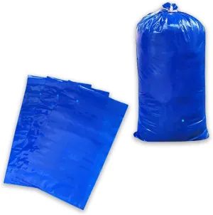 Venting Valve 51 * 27 Inch 5pcs Leaf Bags Sealed Thickness 8.7 Mil Blue for Straw Coffee Forage Silage Rice Vine Bean Cereals Residue Storage Compost Grass Silo Bags